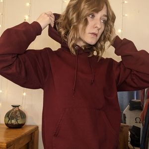 CHAMPION Burgundy Hooded Sweatshirt